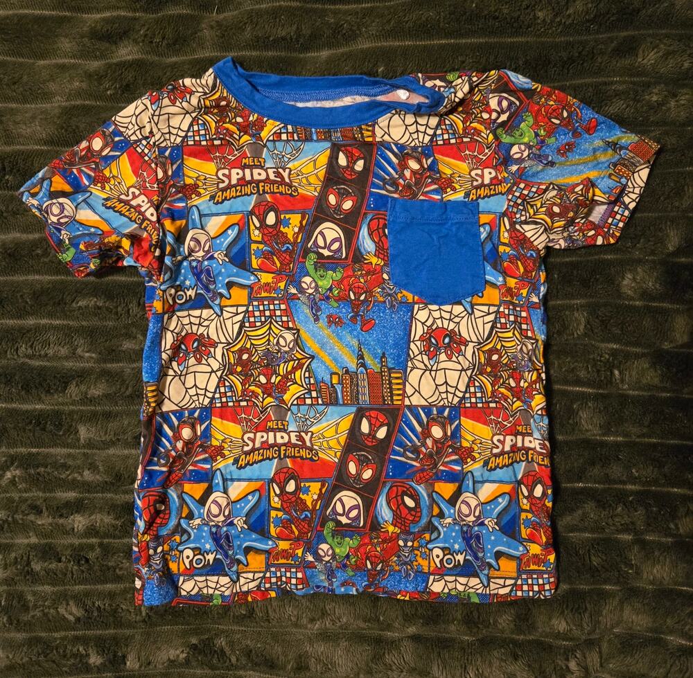 Millie Rose Bamboo 3T Spidey & Friends Pocket Tee